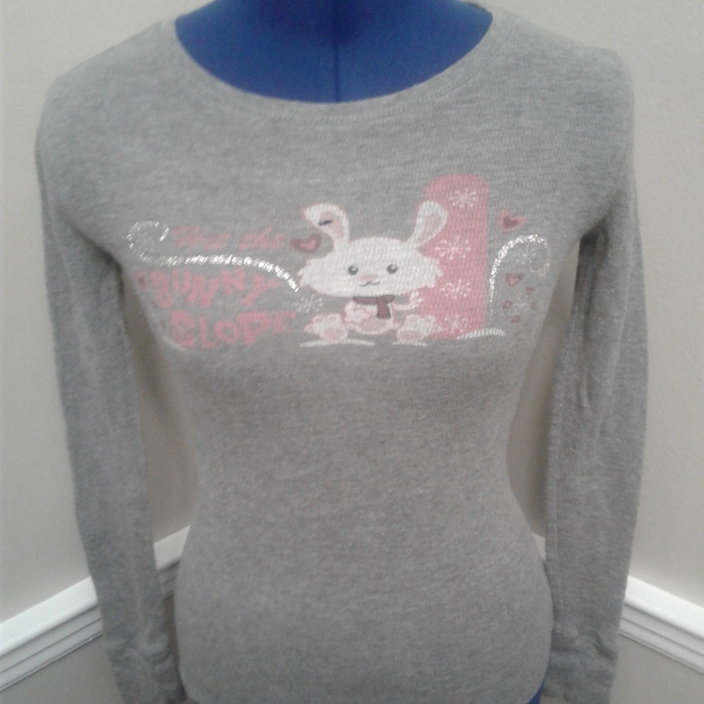Aeropostale Long Sleeve Hit The Bunny Slope Top